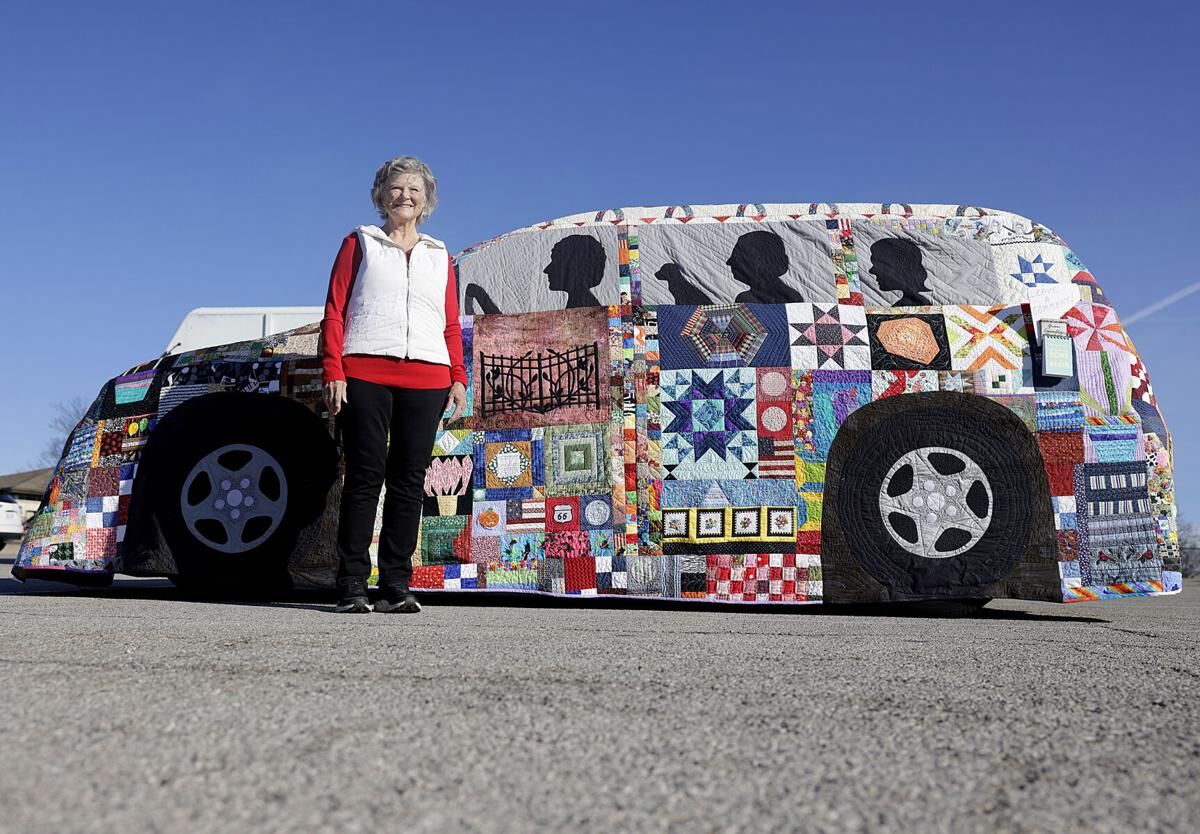 Tulsa woman creates quilted cover for her SUV
